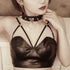 Punk Black Leather Choker Necklace PU Necklace Soft Goth Collar Adjustable Necklace Chains Dainty Accessory for Women...