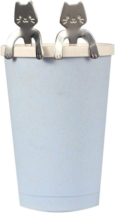20PCS Stainless Steel Cute Mini Cat Spoon for Tea, Coffee, Dessert, Sugar, Ice Cream, etc (11.5cm/4.5inch)...