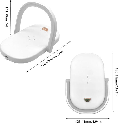 Bedside Lamp with Wireless Charger, 3 in 1 Touch Lamp, Phone Holder, Dimmable Wireless Charging Lamp, 3 Color Modes Touch Control LED Night Light ...