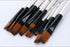 Flat Head Paintbrush Set Nylon Hair Paint Brush Set for Acrylic Oil Watercolor Painting Artist Professional Painting Kits (12pcs Pearl White Flat ...