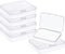 6 Pcs Mini Plastic Storage Containers Box with Lid, 4.5x3.4 Inches Clear Rectangle Box for Collecting Small Items, Beads, Game Pieces, Business Ca...