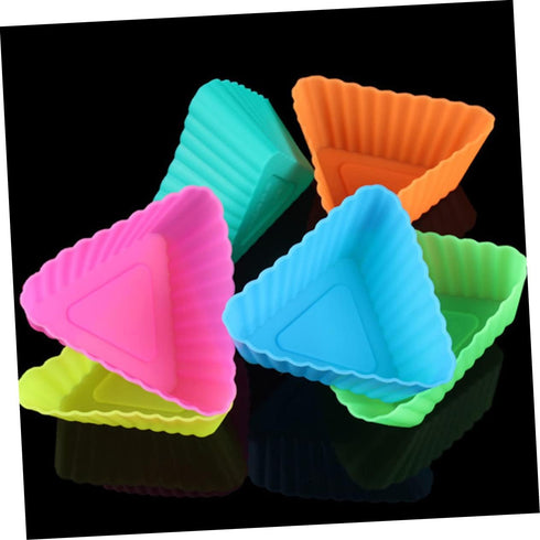 20pcs Triangle Muffin Cup Cupcake Liners Mold Diy Baking Mold Silicone Cake Molds Muffin Cupcake Mold Cake Baking Mold Muffin Cake Mold Mini Bakin...