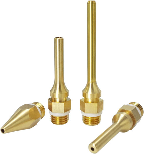 Wolfride 4Pcs Glue Gun Nozzle Set Hot Glue Gun Tips 10.8mm Thread Interchangeable Copper Nozzle Bore Diameter 2mm 3mm...