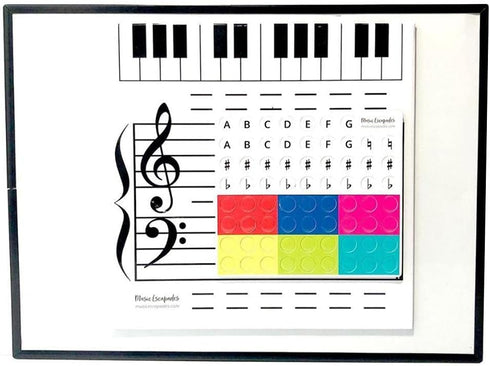 Magnetic Dry Erase Board Notes Reading Board Small Dry Erase Whiteboard for Music Class Classroom Music Teacher Piano...