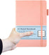 A5 Notebook Ruled, Hard Cover Ruled Journal with Premium 100 GSM Thick Paper, Inner Pocket, Pen Loop, Elastic Banded, Faux Leather Cover, 192 Page...