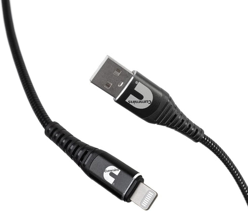 Cummins Lightning(R) to USB Cable MFi-Certified Compatible with Most Apple(R) Devices Plus Wrap Attachment 8ft CMN4708...