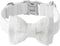 Unique Wedding Dog Collar Bow Tie, White Cotton Dog Collar with Adjustable Metal Buckle,Suitable for Small Dogs. (Wedding S)...