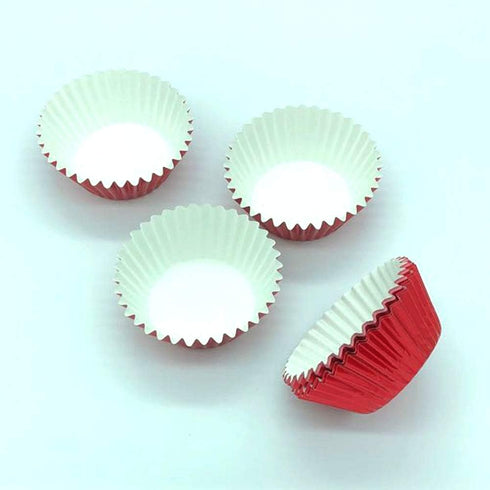 Bright Red Foil Cupcake Liners Standard Sized Baking Cups for Party, Wedding and More, 120-Count...