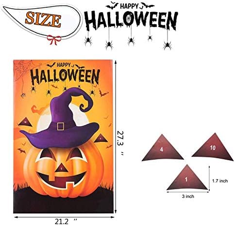 MISS FANTASY Halloween Games Halloween Games for Kids Party, Pin The Nose on The Pumpkin Halloween Party Games Activities for Kids...