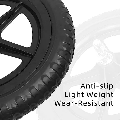 12 Inch Balance Bike Replacement Wheel, EVA Foam Balance Bike Wheel Compatible with Strider, Black...