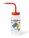 United Scientific™ UniSafe™ Wash Bottle for Acetone, 500mL - Labeled with Color Coded Chemical & Safety Information (4 Colors) - Wide Mouth, Self ...