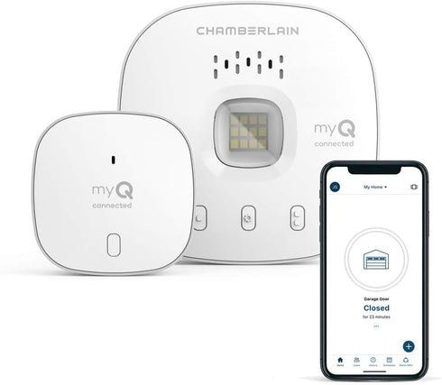 CHAMBERLAIN Smart Garage Control - Wireless Garage Hub and Sensor with Wifi & Bluetooth - Smartphone Controlled, myQ-G0401-ES, White...