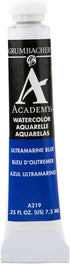 Grumbacher Academy Watercolor Paint, 7.5ml/0.25 Ounce, Ultramarine Blue (A219)...