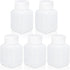 1oz/5 Pcs Plastic Lab Chemical Reagent Bottles, Square Sample Storage Container, Chemical Container Bottle with Inner Ring Cover, Narrow Mouth Sam...