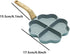 Egg Frying Pan, Nonstick Egg Frying Pan with Brush Scraper, Four-Cup Fried Egg Pan Multi Egg Frying Pan for Burger, Omelet, Outdoor Camping (Blue)...
