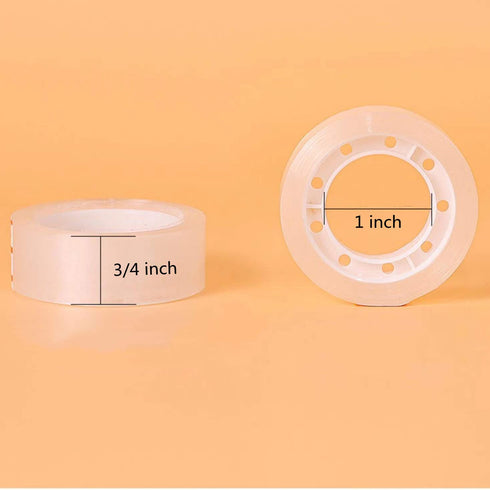 Clear Tape Refills Rolls for Dispenser, Transparent Tape, 12 Rolls, 1 inch Core, 3/4 inch x 900 inches...