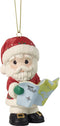 Precious Moments 201012 Joy to The Whole Wide World Annual Santa Bisque Porcelain Ornament, Multi...