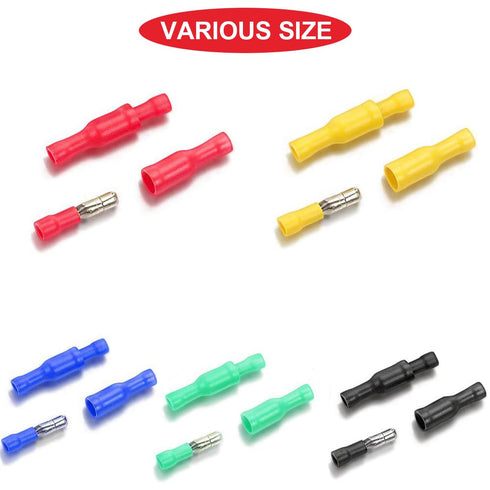 280pcs 22-16AWG Wire connectors Bullet Crimp Terminal Insulated Female and Male Heat Shrink Waterproof Electrical Quick Connector Kit with Colorfu...
