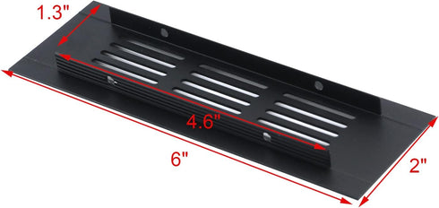 Geesatis Mesh Air Vent Louvered Ventilation for Cabinet Shoe Cabinet Hardware Accessories, with Mounting Screws, 150 x 50 mm / 6 x 2 inch, 2 Pcs...