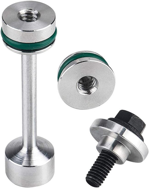 3mirrors Billet Aluminum Oil Diverter Barbell & Oil Tube Hold Down& Front Gallery Plug Compatible with GM LS Engines w/Viton O Ring for Sealing...