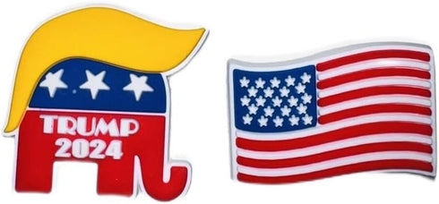 Shoe Charms for Crocs Trump 2024 Presidential Election Political Republican American Flag America...