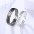 Matching Promise Rings for Couples Love Forever Wedding Bands Sets for Him and Her Black White Sterling Silver Plated Open Adjustable Stackable Ri...