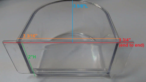 Lot of 4 Bird Cage Clear Plastic Seed Water Feeder Cups...