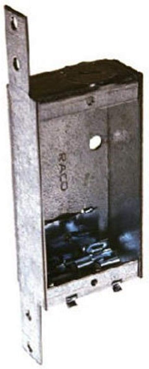 3-3/4 in. x 2 in. Switch Box, Nongangable, 1 in. Deep, One 1/2 in. KO & NMSC Clamps,Grey...