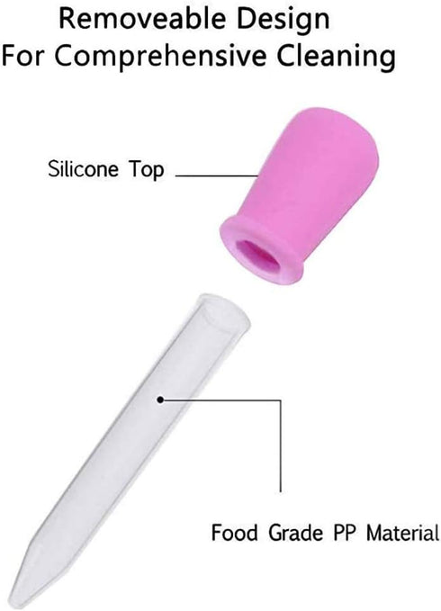 5ml Liquid Droppers Medicine Silicone and Plastic Pipettes Eye Dropper with Bulb Tip for Kids Candy Molds (8 Pack)...