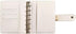 A7 Crocodile Budget Binder Cover - Mini Binder Wallet for Cash Saving, 6-Ring Planner Cover with Hidden Snap Buckle, Beige...