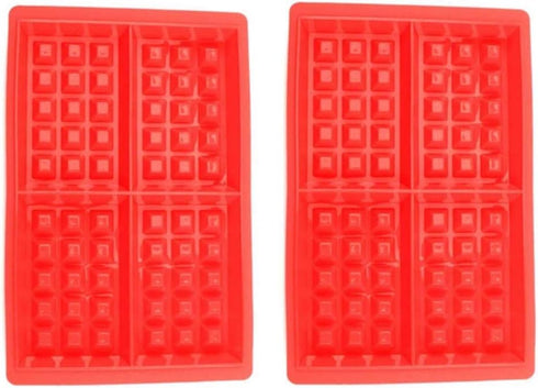 JKLcom Waffle Mold Silicone Waffle Mold 4 Cavities Waffle Mold Silicone Waffle Maker Baking Tray Mold for Waffle Cake Chocolate Craft Candy Soap B...