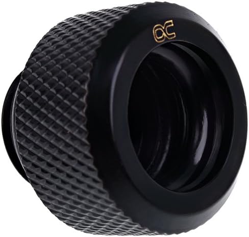 Alphacool 17262 Eiszapfen 13mm HardTube Compression Fitting G1/4 - knurled - deep Black Water Cooling Fittings...