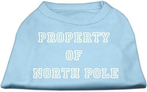 Mirage Pet Products 14-Inch Property of North Pole Screen Print Shirts for Pets, Large, Emerald Green...