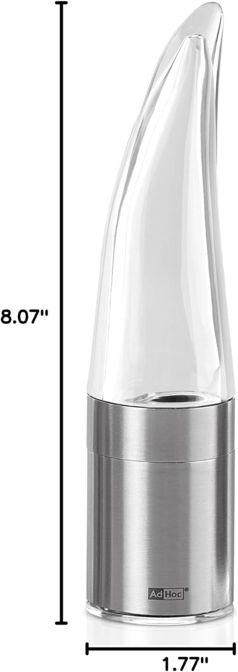 AdHoc Pepe Chili Cutter and Spice Grinder - Easy Clean Dried Herb Spice & Herb Cutter - Stainless Steel & Acrylic Mill for Dried Chili - Manual Mi...