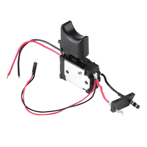 Electric Drill Switch, 7.2 V - 24 V Electric Power Tool, Lithium Battery Cordless Replacement Drill Speed Control Trigger Switch with Small Light ...