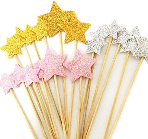 48 Pieces Little Star Toppers,Baby Shower Decor and Cupcake Party Picks...