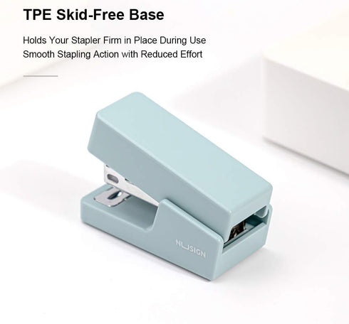 NUSIGN Mini Stapler, 20 Sheet Capacity, Office Desktop Stapler Blue, Includes 640 Standard Staples and A Staple Remover...