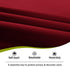 PONY DANCE Christmas Burgundy Red Door Curtain - Xmas Home Decoration Rod Pocket Blackout French Panel Light Block with Bonus Tieback for Front Do...