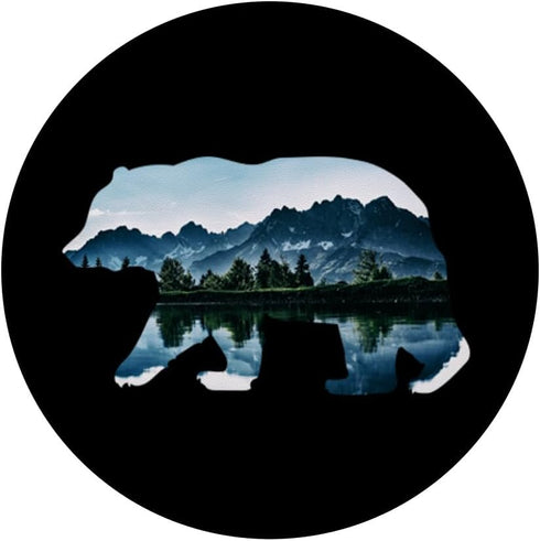 Bear Forest Lake Mountain Design PopSockets PopGrip: Swappable Grip for Phones & Tablets PopSockets Adhesive PopGrip...