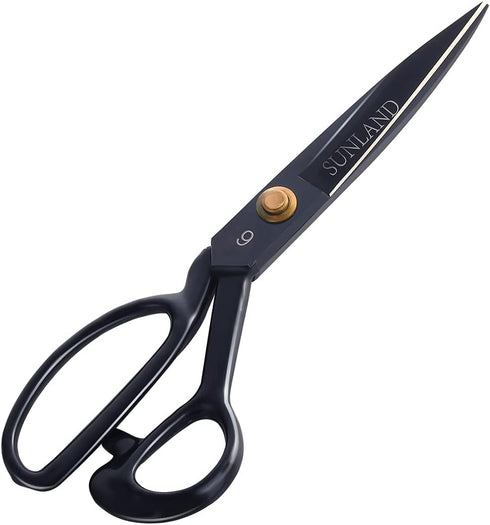 SUNLAND Professional Tailor Scissors Heavy Duty Tailor Shears for Costume Designer Dressmaker Sewing Fabric (9 inch, black)...