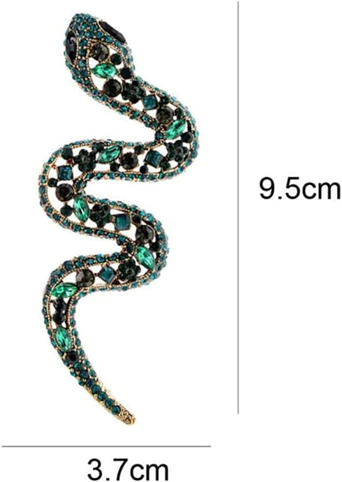 Rhinestone Snake Brooch For Women Vintage Fashion Animal Pin Coat Jewelry Gift...