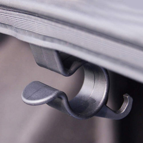 2 Pcs Black Car Umbrella Holder,Trunk Hooks Hanger Holder Clip,Universal Headrest Organizer Clip Portable Umbrella Trunk Back Car Purse Stand Bags...