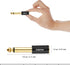 tisino 1/4 Mono to 3.5mm Stereo Adapter, Gold Plated 6.35mm TS Male to 1/8 inch TRS Female Audio Connector - Black, 1 Pack...