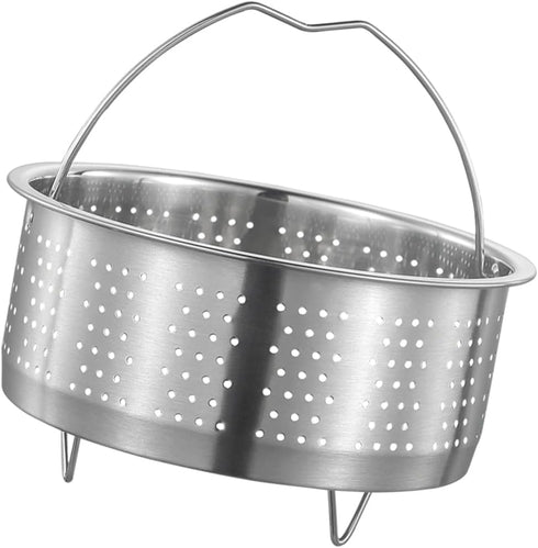 Luxshiny Rice Cooker Rice Cooker Rice Cooker Steamer Basket with Handle Legs Vegetable Steamer Insert Stainless Steel for Steaming Food Meat Fish ...