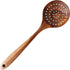 DDJSJ Teak Kitchen Utensils,Colander Ladle Skimmer Scoop Kitchenware Scoop Dipping Big Wooden Rice Long Handle Natural Utensils Handcrafted Cutler...