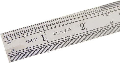 Silver Double-Sided Scale, Stainless Steel Straight Ruler Measuring Tool School Office Drafting Supplies Drafting Tools and Drafting Kits...