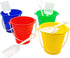 The Dreidel Company Beach Day Playsets, (Pack of 3) 5.25" Sand Bucket Play Set Box includes, Pail & Shovel Sand Toy for Boys and Girls Birthday Pa...