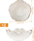 DOITOOL Ceramic Seasoning Dishes 2 Pcs Porcelain Sushi Dipping Bowl Cherry Blossom Sauce Tea Bag Holder, Soy Sauce Dishes Ketchup Saucer Appetizer...
