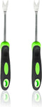 2Pcs Garden Hand Weeder Tool Dandelion Weed Puller Tool with Ergonomic Handle Stainless Steel Gardening Weeding Tools Garden Weed Removal Tool for...