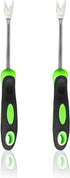 2Pcs Garden Hand Weeder Tool Dandelion Weed Puller Tool with Ergonomic Handle Stainless Steel Gardening Weeding Tools Garden Weed Removal Tool for...